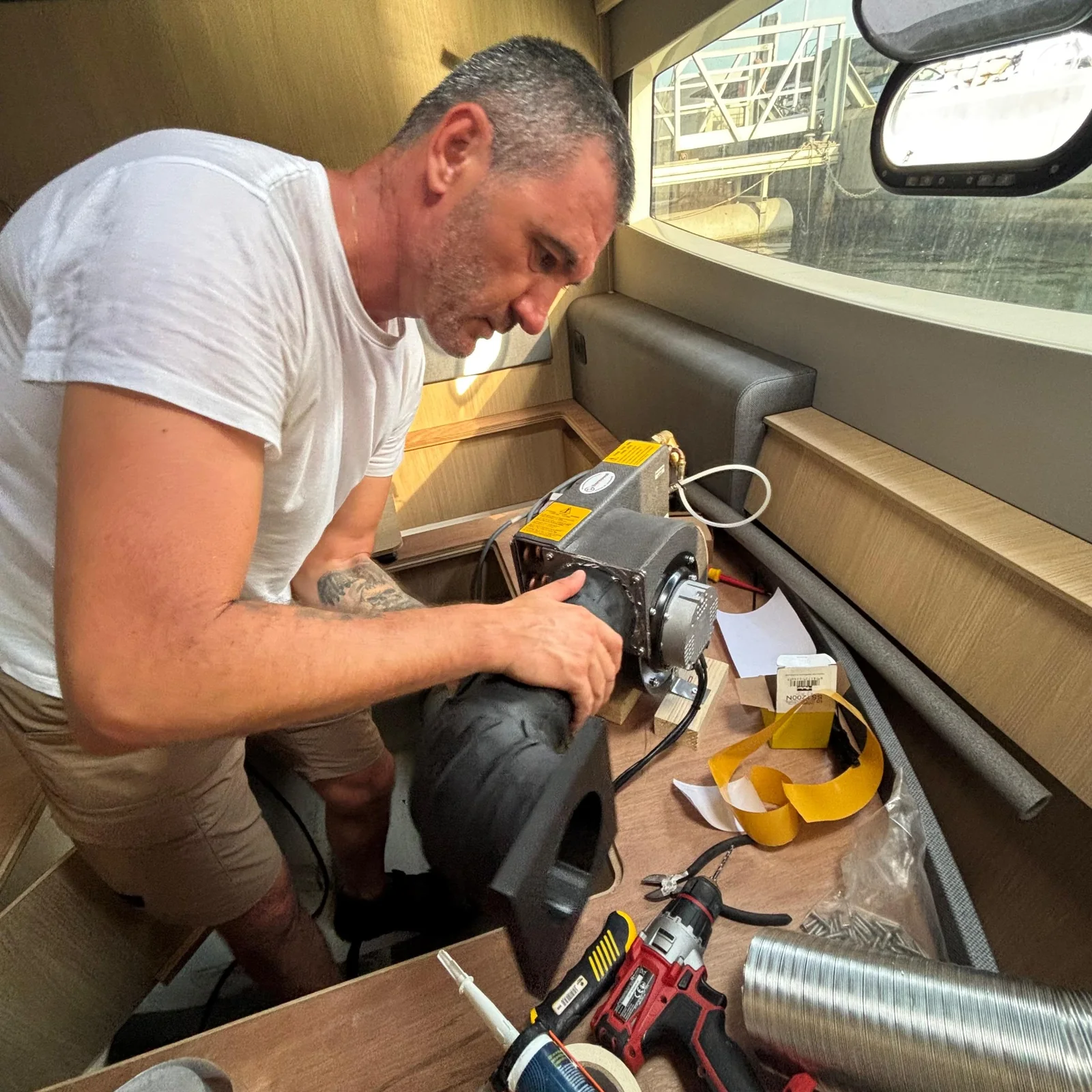 Actual marine HVAC work